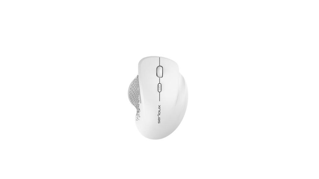 Mouse Serioux Glide 515 Wireless, Alb, Senzor: Optic, DPI: 800/ 1200/ 1600, conexiune: Dongle USB 2,4 GHz, banda de frecventa: 2,4 GHz, click silentios, design ergonomic, alimentare: 1 baterie AA inclusa, 1,5 V, cerințe OS: Win, Mac, Vista - imaginea 1