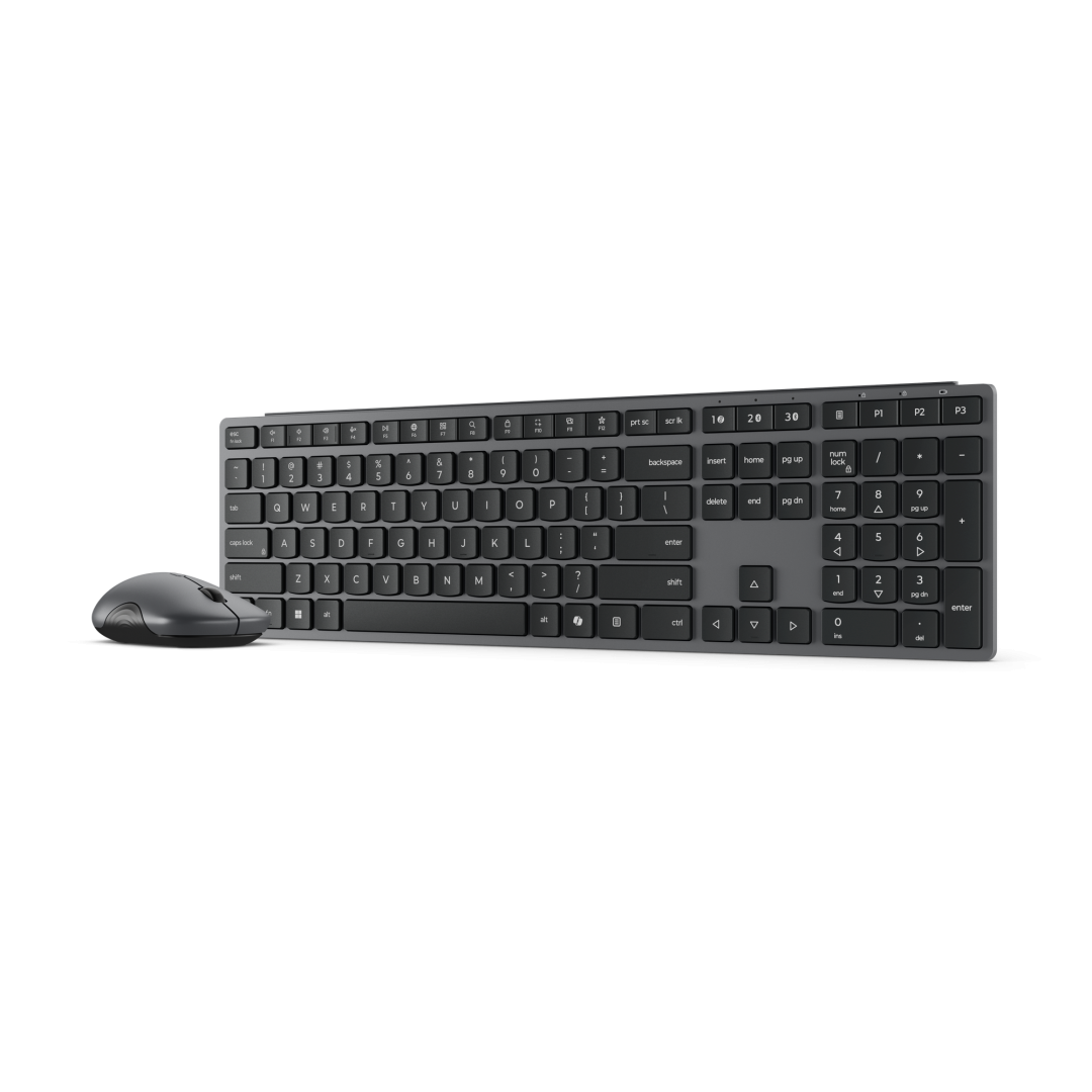 Kit wireless tastatura si mouse Lenovo 700 Modern, taste numerice, gri inchis - imaginea 2
