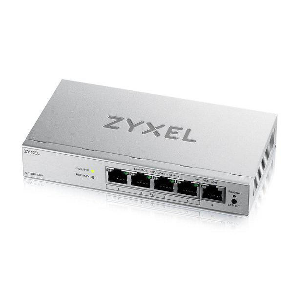 ZYXEL GS1200-5HPV3 5-Port Gigabit PoE Web-Managed Switch - imaginea 1