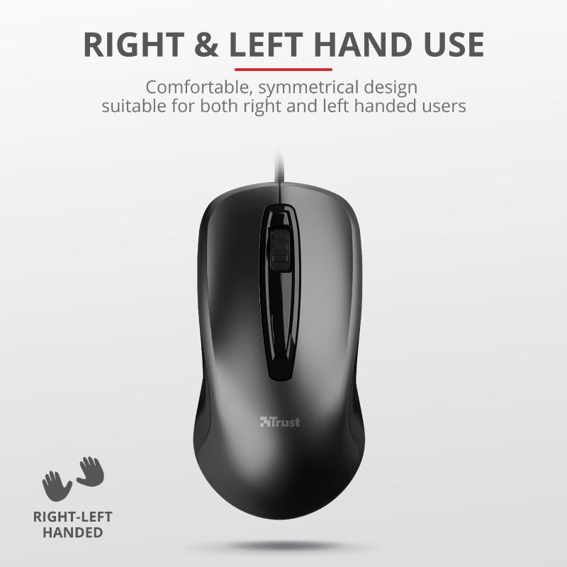 Mouse Trust Carve, 1200 dpi, Negru - imaginea 7