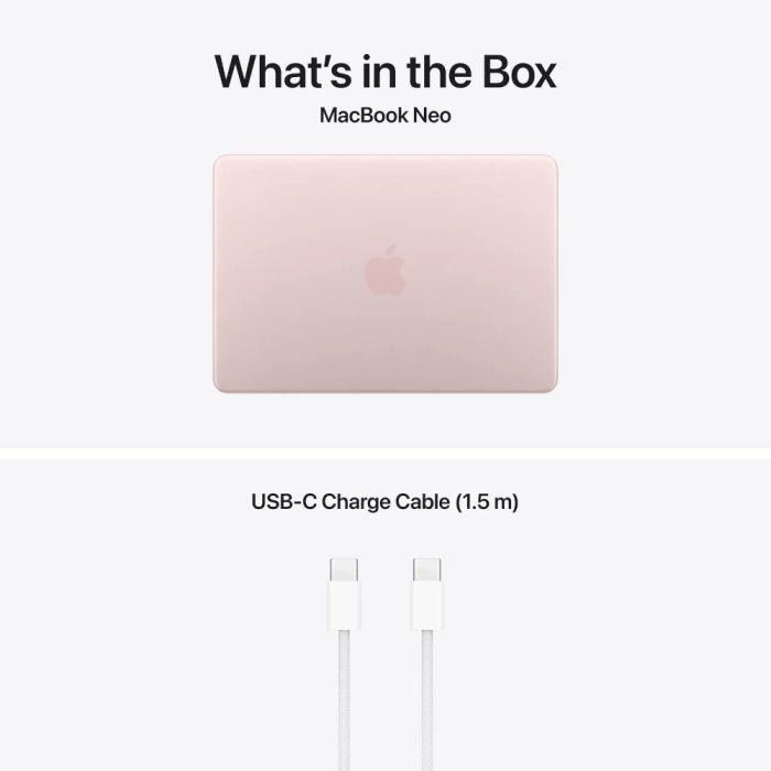 MacBook Neo 13" Retina/Apple A18 Pro (CPU 6-core, GPU 5-core, NeuralEngine16-core)/8GB/256GB - Blush - INT KB (No Adapter) - 2026 - imaginea 3