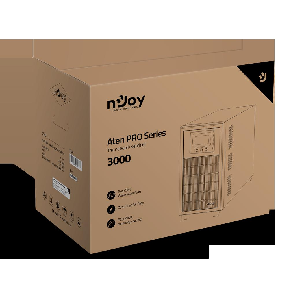UPS nJoy Aten PRO 3000, 2700W, LCD, USB, Tower - imaginea 6