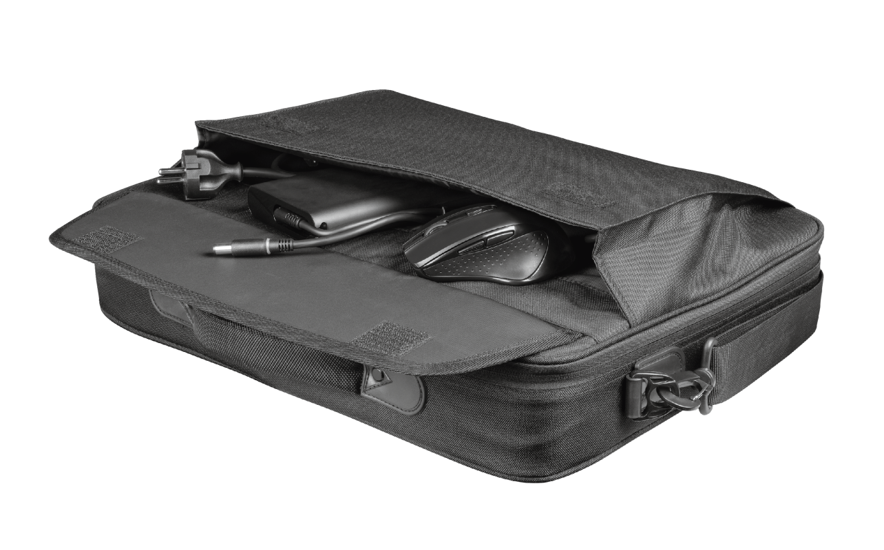 Geanta laptop Trust Atlanta, Negru, 2 ani Garantie - imaginea 3