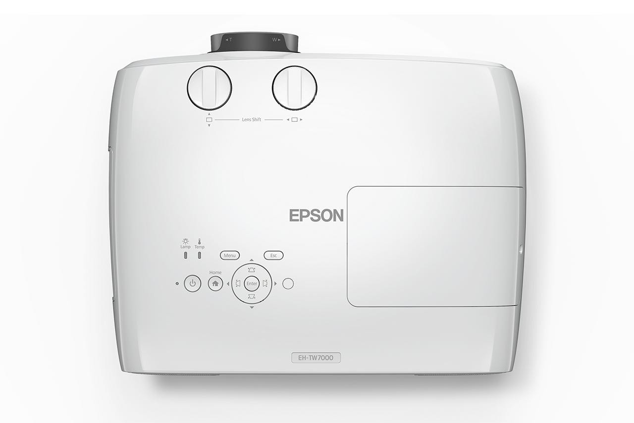Proiector Epson EH-TW7000, 3LCD 3D active, 3000 lumeni, 4K PRO-UHD, 16:9, 4K enhancement, 40.000 : 1, lampa 3500 ore/ 5000 ore Eco mode, zoom 1.62x, dimensiune maxima imagine 500", distanta maxima de proiectie 23.8 m, USB 2.0 Type A (2x), USB 2.0 Type Mini-B, 2*HDMI , Stereo mini jack audio out - imaginea 1