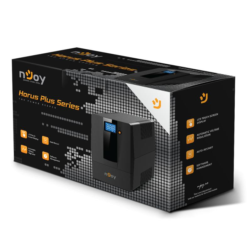 UPS nJoy Horus Plus 600, 360W, LCD, USB, Tower - imaginea 3