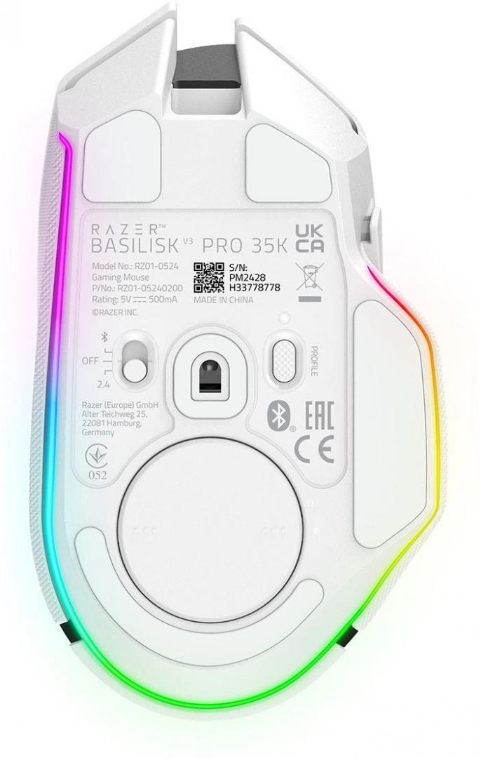 Mouse Gaming Wireless Razer Basilisk V3 Pro 35K, 35000 DPI, Alb - imaginea 4