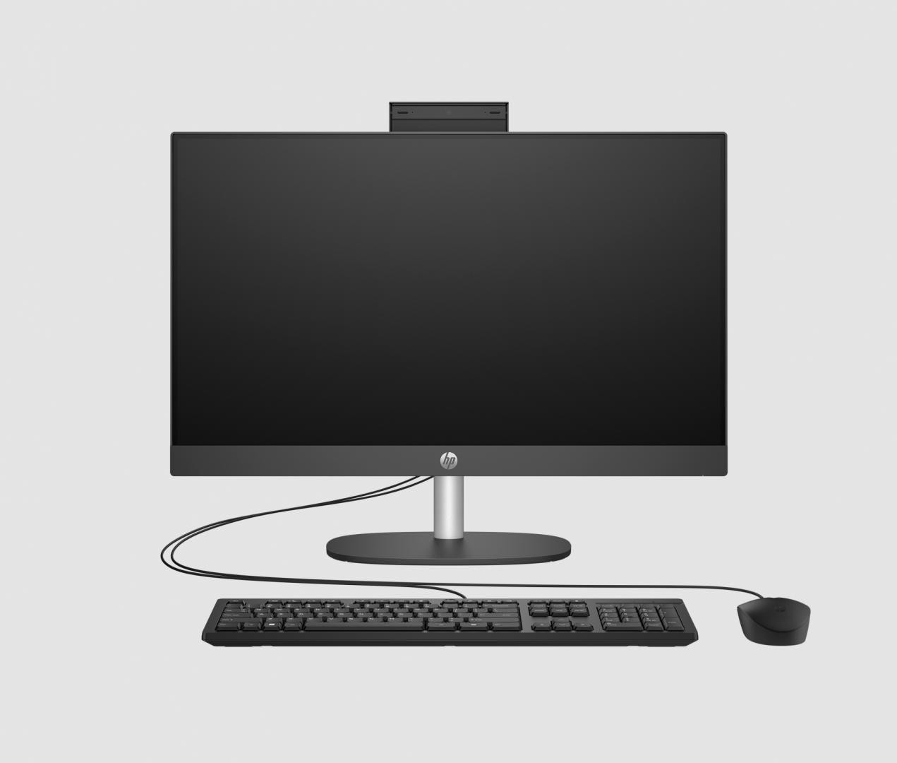 All-in-One Business HP ProOne 240 G10 cu procesor Intel Core Ultra 7 155U pana la 4.8 GHz, 24 inch, FHD, 16 GB, Intel UHD Graphics, FreeDos, Gray, 1 an Garantie - imaginea 1