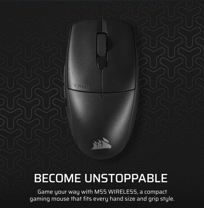 Mouse Gaming Wireless CORSAIR M55, 24000 dpi, Negru - imaginea 2