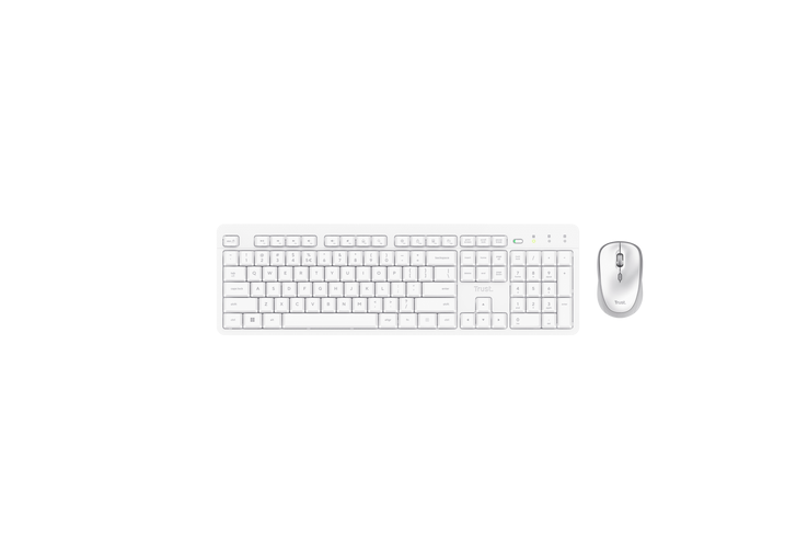 Kit Wireless tastatura si mouse Trust Ody II, taste numerice, alb - imaginea 2