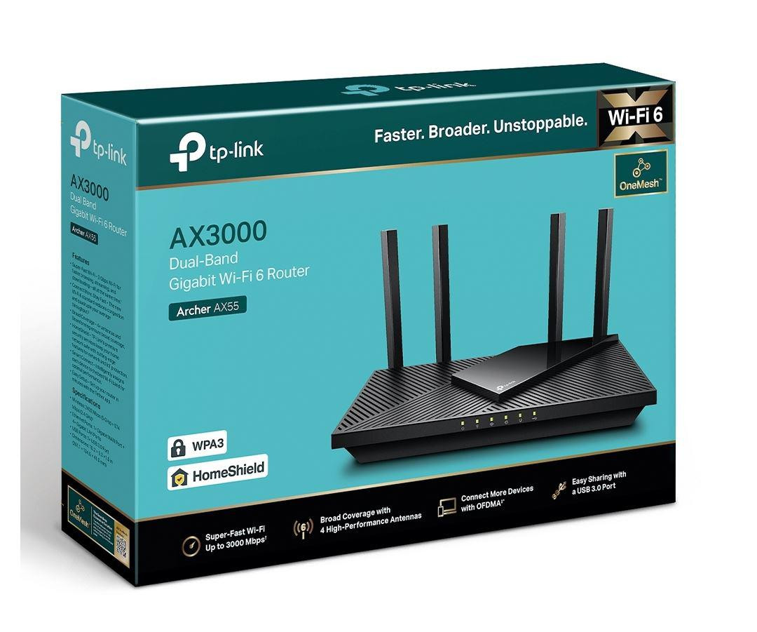 Router wireless TP-LINK Archer AX55, WIFI 6, Mesh, Dual Band - imaginea 4