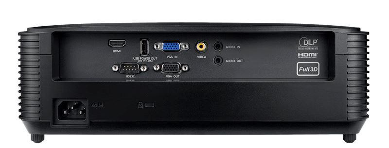 Proiector Optoma W400LVe, full 3D, WXGA 1280*800, 4.000 lumeni, 25.000:1, 16:10/ 4:3/ 16:9, corectie +/-40, diemnsiune maxima imagine 300"/ 7.61 m, lampa 6.000 ore/ 15000 Eco+, distanta maxima de proiectie 12 m, zoom 1.1, HDMI, VGA, Composite video, audio in/ out, USB-A power 1A, RS232, 27-29 dB - imaginea 3