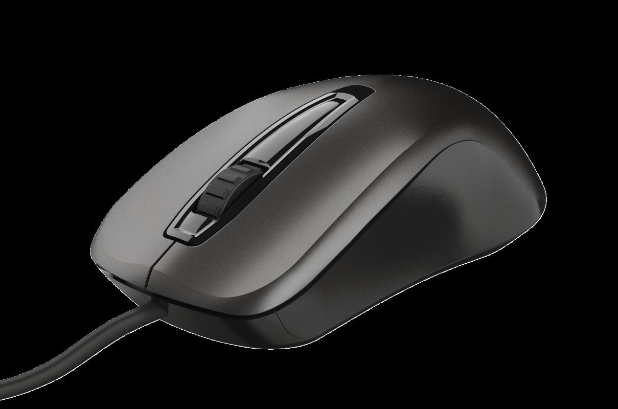 Mouse Trust Carve, 1200 dpi, Negru - imaginea 1