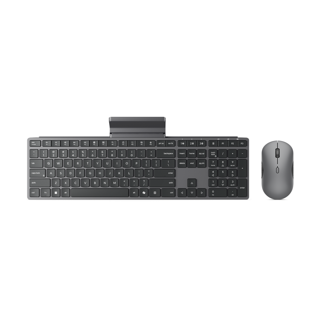 Kit wireless tastatura si mouse Lenovo 700 Modern, taste numerice, gri inchis - imaginea 3