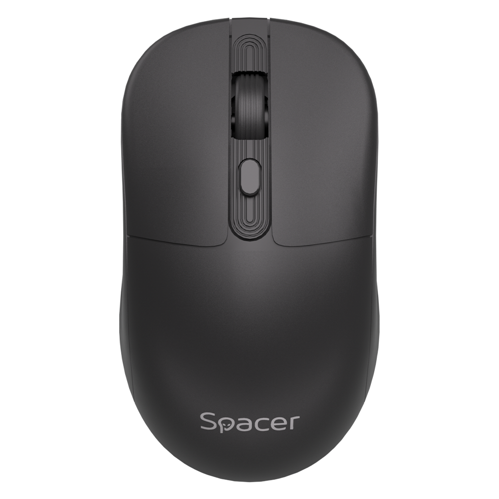 Mouse Wireless SPACER SPMO-WS03-BT, 1600 dpi, Negru - imaginea 1