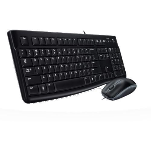 Kit Wired tastatura si mouse Logitech Desktop MK120, taste numerice, Negru - imaginea 1