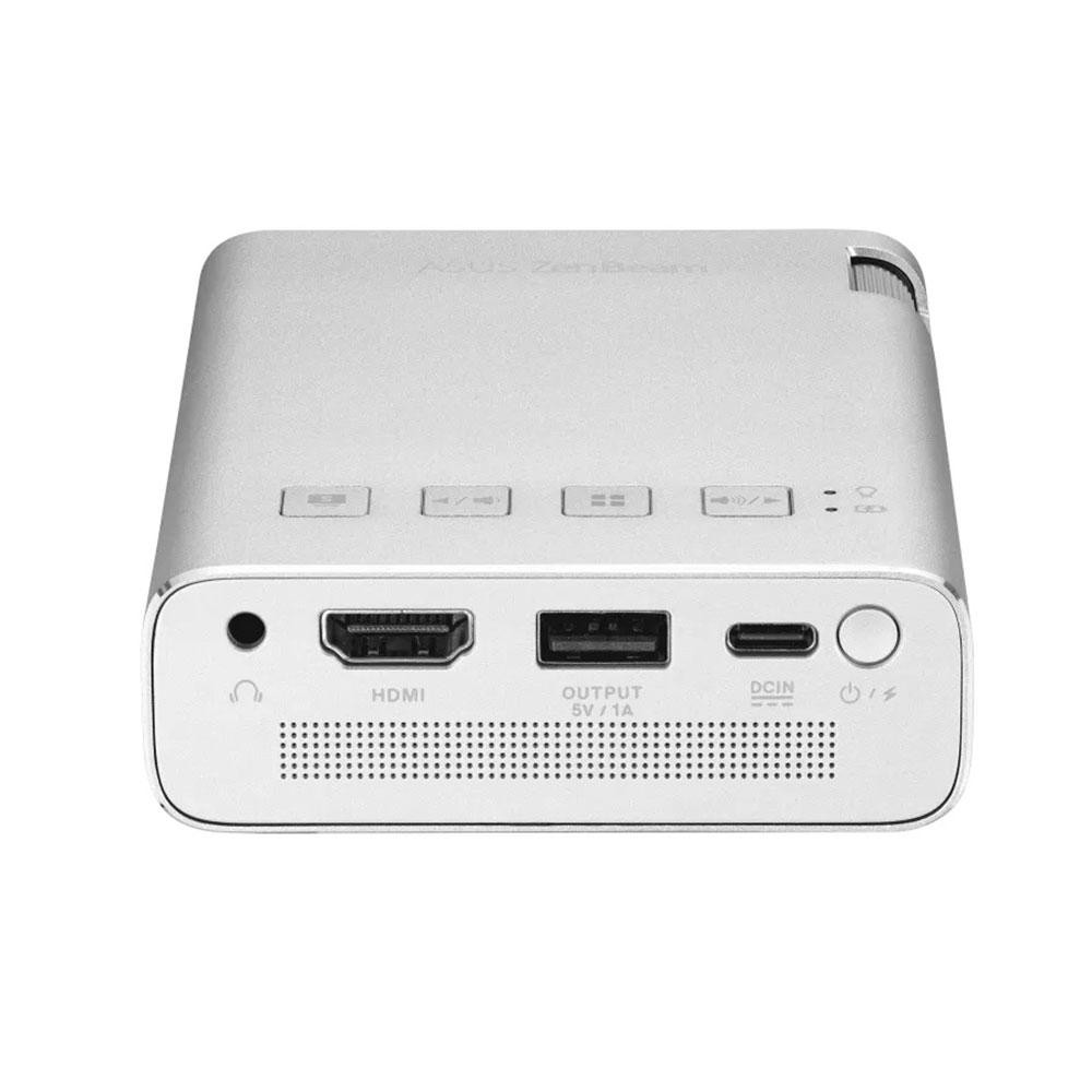 Proiector ASUS ZenBeam E1R, DLP LED 30.000 ore, WVGA 854* 480, up to FHD 1920* 1080, 200 lumeni, 500:1, distanta maxima de proiectie 3.7 m, dimensiune maxima imagine 120", boxa 2W, HDMI, USB Power output 5V/1A, USB WiFi dongle, dongle wifi inclus, 310 g, geantatransport inclusa, cablu HDMI inclus - imaginea 2