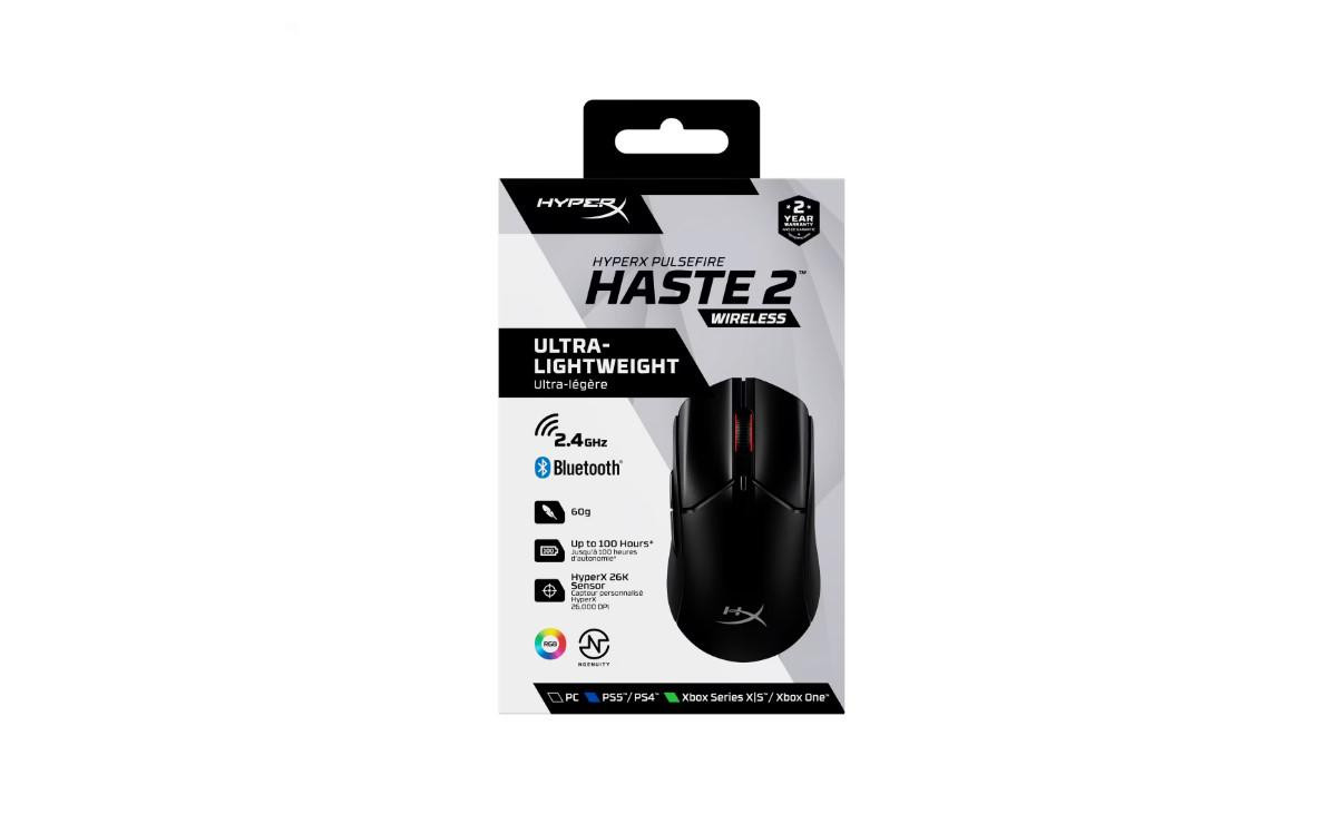 Mouse Gaming Wireless HyperX Pulsefire Haste 2 Wireless, 26000 dpi, Negru - imaginea 3
