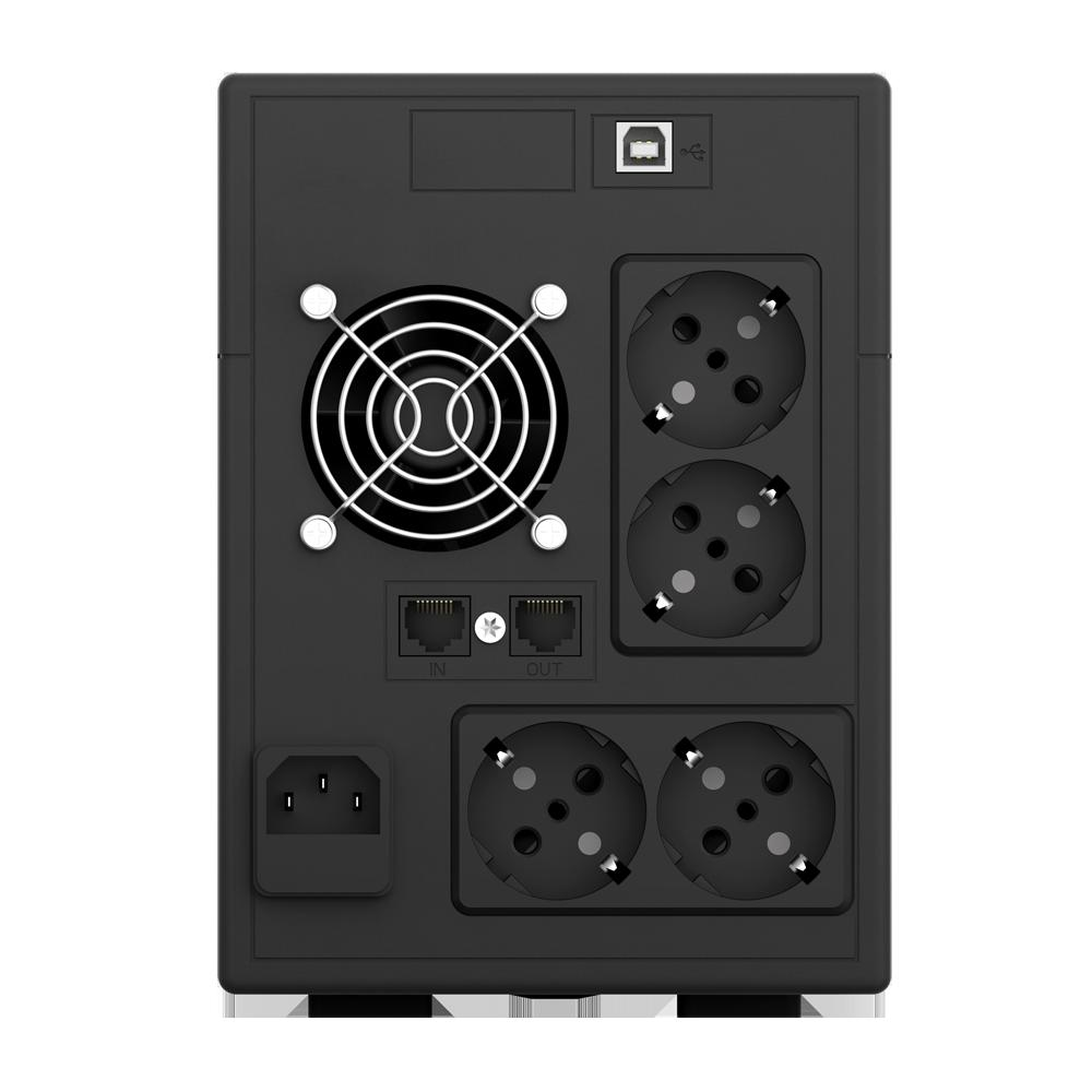 UPS nJoy Cadu 2000, 2000VA/1200W, Afisaj LCD cu ecran tactil, 4 x prize Schuko - imaginea 2