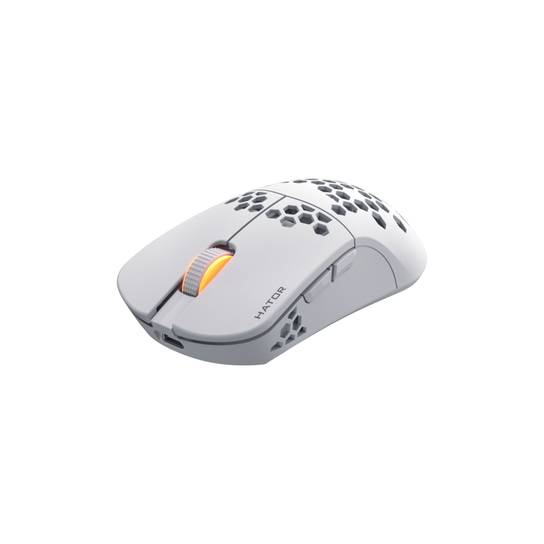 Mouse Gaming Wireless Hator Stellar Pro Wireless, 26000 DPI, Alb - imaginea 1