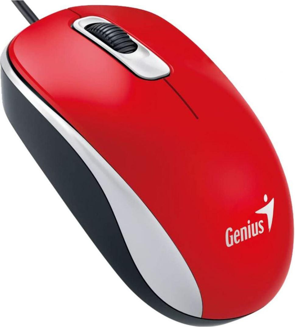 Mouse GENIUS DX-110, 1000 dpi, rosu - imaginea 1