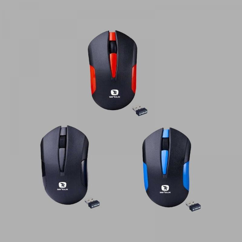 Mouse Serioux wireless, Drago 300, 1000dpi, negru, baterie AA inclusa ,receptor nano, blister, USB - imaginea 2