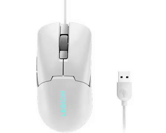 Mouse Gaming Lenovo Legion M300s, 8000 DPI, Alb - imaginea 1