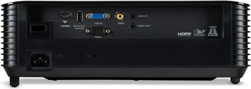 Proiector Acer X1228i, DLP 3D ready, XGA 1024* 768, up to WUXGA 1920* 1200, 4800 lumeni, 4:3/ 16:9, 20.000:1, zoom 1.1, dimensiune maxima imagine 300", distanta maxima de proiectie 11.8 m, boxa 3W, lampa 6.000 ore/ 15.000 ore extreme eco, 27-35 dB, greutate 2.75 kg, D-sub, HDMI, PC audio in/ out - imaginea 2