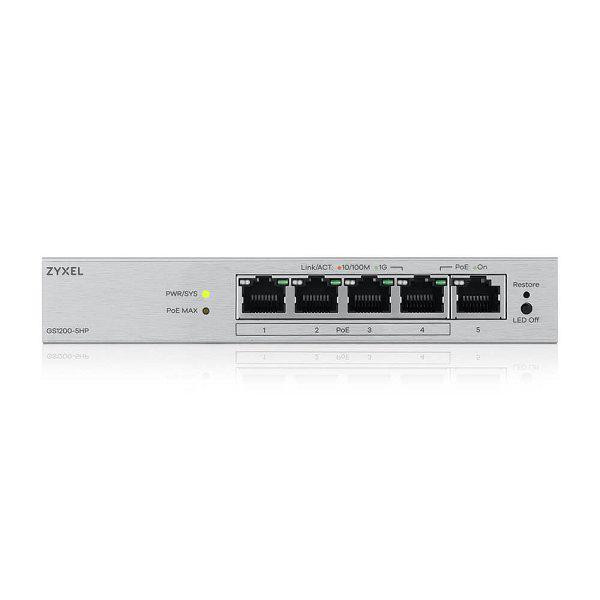 ZYXEL GS1200-5HPV3 5-Port Gigabit PoE Web-Managed Switch - imaginea 4