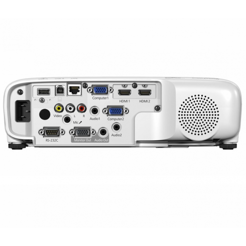 Proiector Epson EB-992F, 3LCD, 4000 lumeni, FHD 1920*1080, 16:9, 16.000:1, lampa 6.500 ore/ 17.000 ore Ecomode, zoom 1.6, dimensiune maxima imagine 300", USB 2.0 Type A, USB 2.0 Type B, RS-232C, Ethernet interface (100 Base-TX / 10 Base-T), 2* VGA, 2* HDMI, Composite in, audio out/ in, Cinch audio - imaginea 2