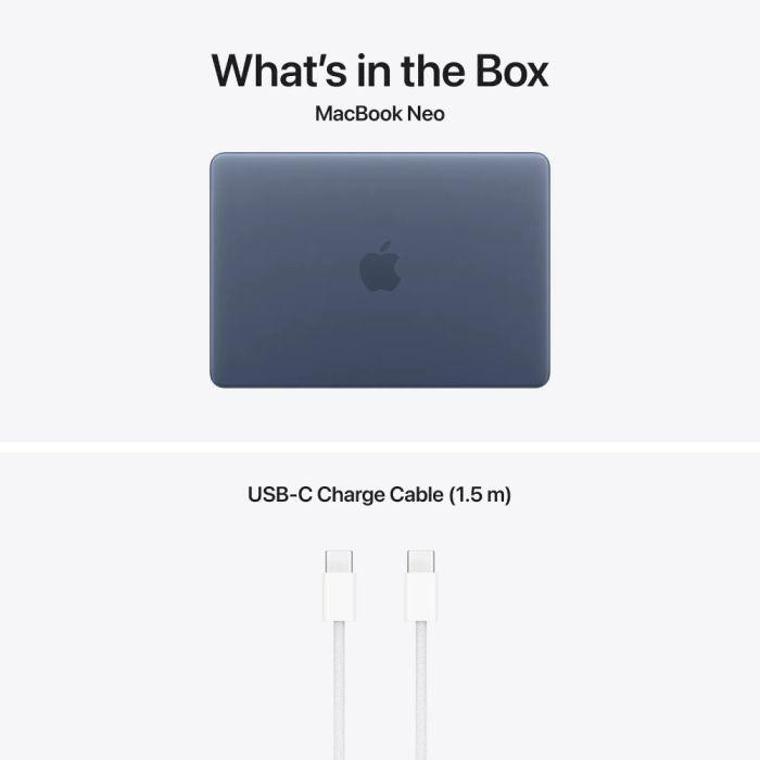 MacBook Neo 13" Retina/Apple A18 Pro (CPU 6-core, GPU 5-core, NeuralEngine16-core)/8GB/512GB - Touch ID - Indigo - INT KB (No Adapter) - 2026 - imaginea 3