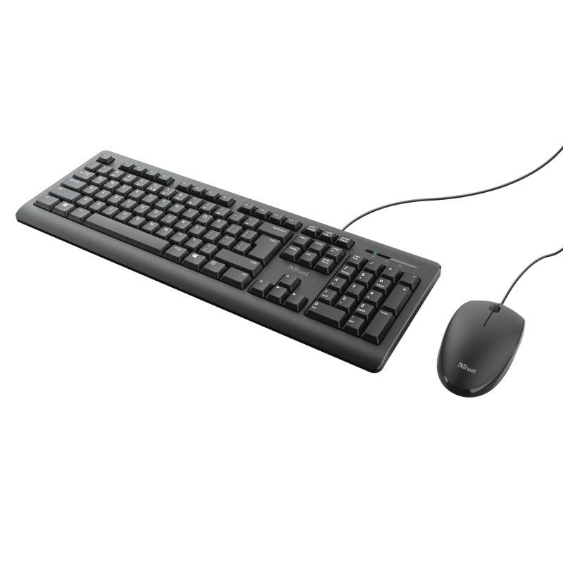 Kit Wired tastatura si mouse Trust Primo, negru - imaginea 1