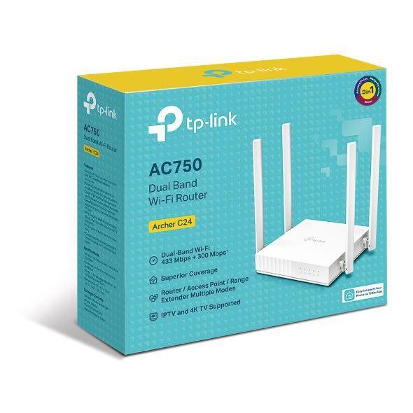 Router wireless TP-LINK Archer C24, AC750, WiFI 5, Dual-Band - imaginea 4