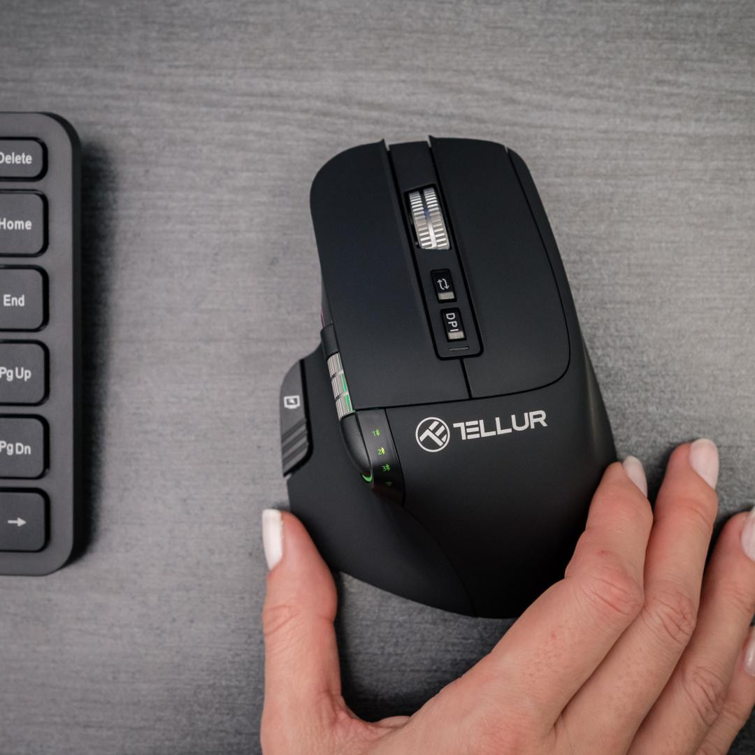 Mouse Gaming Wireless TELLUR Shade, 3200 dpi, Negru - imaginea 9