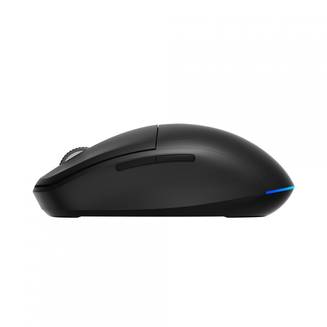 Mouse wireless AirFlow 2.4G+BT cu mod dual, cu receptor dual USB-A +USB-C; LED frontal  Mod: 2.4G + Bluetooth  Număr cheie: 6  Material: ABS  Culoare: Negru complet  DPI: 800-1200-1600  Comutator: Clic silențios pentru butonul L-R  Interfață: Receptor dual USB-A + TYPE-C  Baterie: Baterie litiu de - imaginea 6