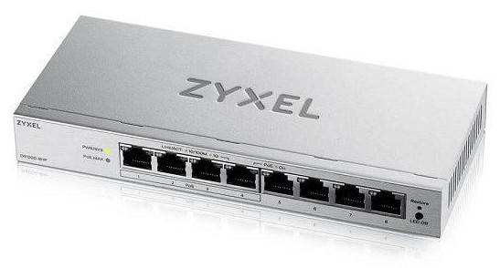 ZYXEL GS1200-8HPV3 8P 8-Port Gigabit PoE Web-Managed Switch - imaginea 1