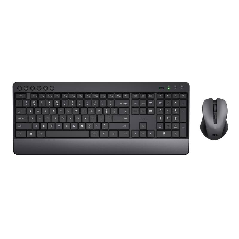Kit Wireless tastatura si mouse TRUST Trezo, taste numerice, negru - imaginea 2