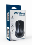 Mouse Wireless GEMBIRD MUSW-4B-04, 1600 dpi, negru — Nou