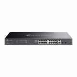 Omada 20-Port Gigabit Easy Managed Switch with 16-Port PoE+ PORT: 16× Gigabit PoE+ Ports, 2x Gigabit Non-PoE Ports, 2× Gigabit SFP Ports SPEC: 802.3at/af, 250 W PoE Power, 1U 19-inch Rack-mountable Steel Case FEATURE: Integration with Omada SDN Controller and Omada Cloud Essentials, Fast PoE — Nou