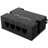Switch Lanberg DIN-GE4-BT-90W, 4 porturi 1000BASE-T, Unmanaged, maxiumum network link speed 1 Gbps, chipset Airoha AN8855HN, standar PoE 802.3at, 802.3af, 802.3bt, 1 An Garantie