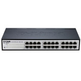 D-Link DGS-1100-24V2. Switch type: Managed, Switch layer: L2. Basic switching RJ-45 Ethernet ports type: Gigabit Ethernet (10/100/1000), Basic switching RJ-45 Ethernet ports quantity: 24. Full duplex. MAC address table: 8000 entries, Switching capacity: 48 Gbit/s. Networking standards: IEEE 802.1Q — Nou