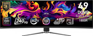 Monitor Consumer MSI MPG 491CQPX QD-OLED, 49", 5120 x 1440 pixeli, Black, 2 ani Garantie — Nou