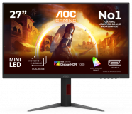 Monitor Gaming AOC U27G4XM, 27", 3840 x 2160 pixeli, Black, Red, 3 ani Garantie — Nou