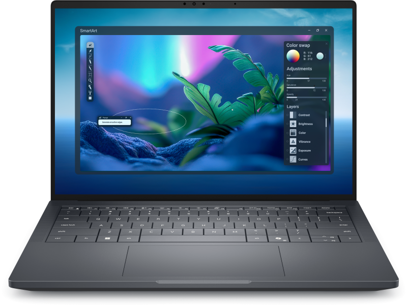 Laptop Business DELL Pro Max 14 Premium MA14250, cu procesor Intel Core Ultra 7 265H, 14'' WVA, 32 GB LPDDR5x, 1 TB, NVIDIA RTX PRO 1000 Blackwell, 8GB GDDR7, Linux, 3 ani Garantie - imaginea 1