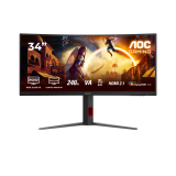 Monitor Gaming AOC CU34G4Z, 34", 3440 x 1440 pixeli, Black, Red, 3 ani Garantie — Nou