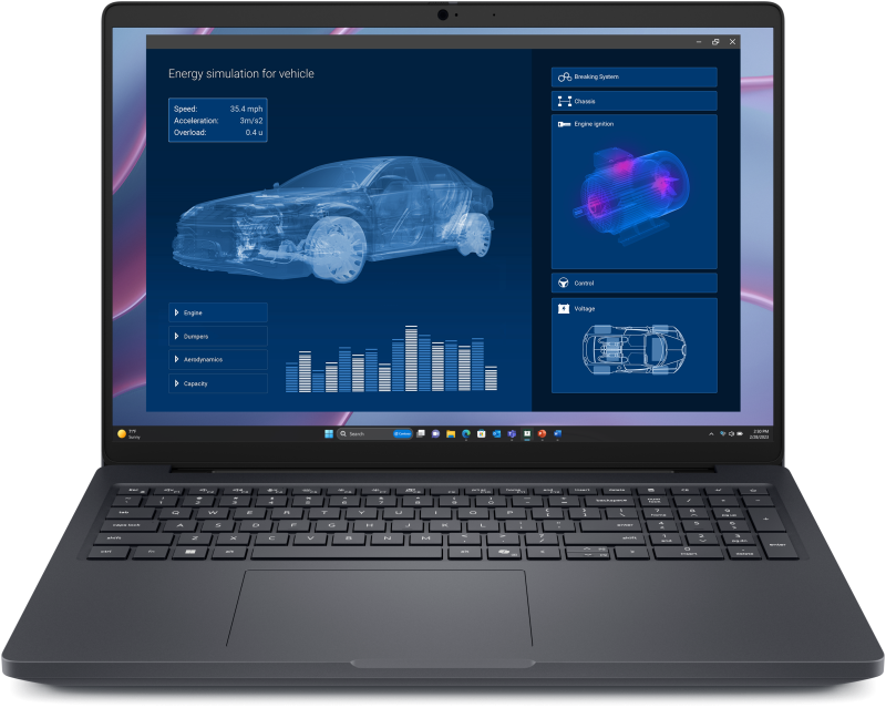 Laptop Workstation DELL Pro Max 16 MC16255, cu procesor Ryzen AI 7 PRO 350, 16'' WVA, 32 GB LPDDR5x, 1 TB, NVIDIA RTX PRO 1000, 8GB GDDR7, Windows 11 Pro, 3 ani Garantie - imaginea 1