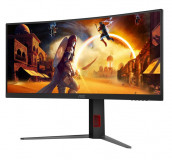 Monitor Gaming AOC CU34G4, 34", 3440 x 1440 pixeli, Black, Red, 3 ani Garantie — Nou