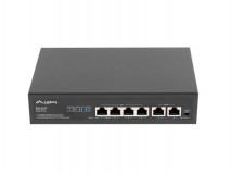 Switch  4x 100 Mb PoE+ / 2x 100 Mb, fara management, rack 10"/19", Fast Ethernet, 60W — Nou