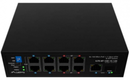 Switch Lanberg ILFE-8P-1GE-1S-120, 1x 1000BASE-T, 1x 1000BASE-X SFP, 4x 100BASE-T 802.3af/802.3at PoE+, 4x 100BASE-T 802.3bt PoE++, maxiumum network link speed 1 Gbps, standarde PoE 802.3at, 802.3af 802.3bt