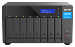 NAS QNAP H874 8-Bay, CPU Intel® Core™ i7 12-core 20-thread Processor, RAM 32GB (2x 16GB) DDR4 SODIMM (Max. 64GB), 8 x 2.5"/3.5" SATA 6Gbps + 2 x M.2 2280 NVMe HDD (neincluse), LAN: 2 x 2.5GbE (2.5G/1G/100M/10M), Tower, Single PSU, 350W, garantie 3 ani — Nou