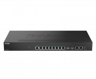Switch D-Link 2.5Gigabit DMS-1250-10S, 8x RJ-45, 2x SFP+, 1x Console, 100/1000/2500 Mbps, compatibilitate 802.3u, 802.3ab, 802.3bz, 802.3ae, 802.3z, 802.3az, 802.3x, 802.1Q, 802.1 — Nou